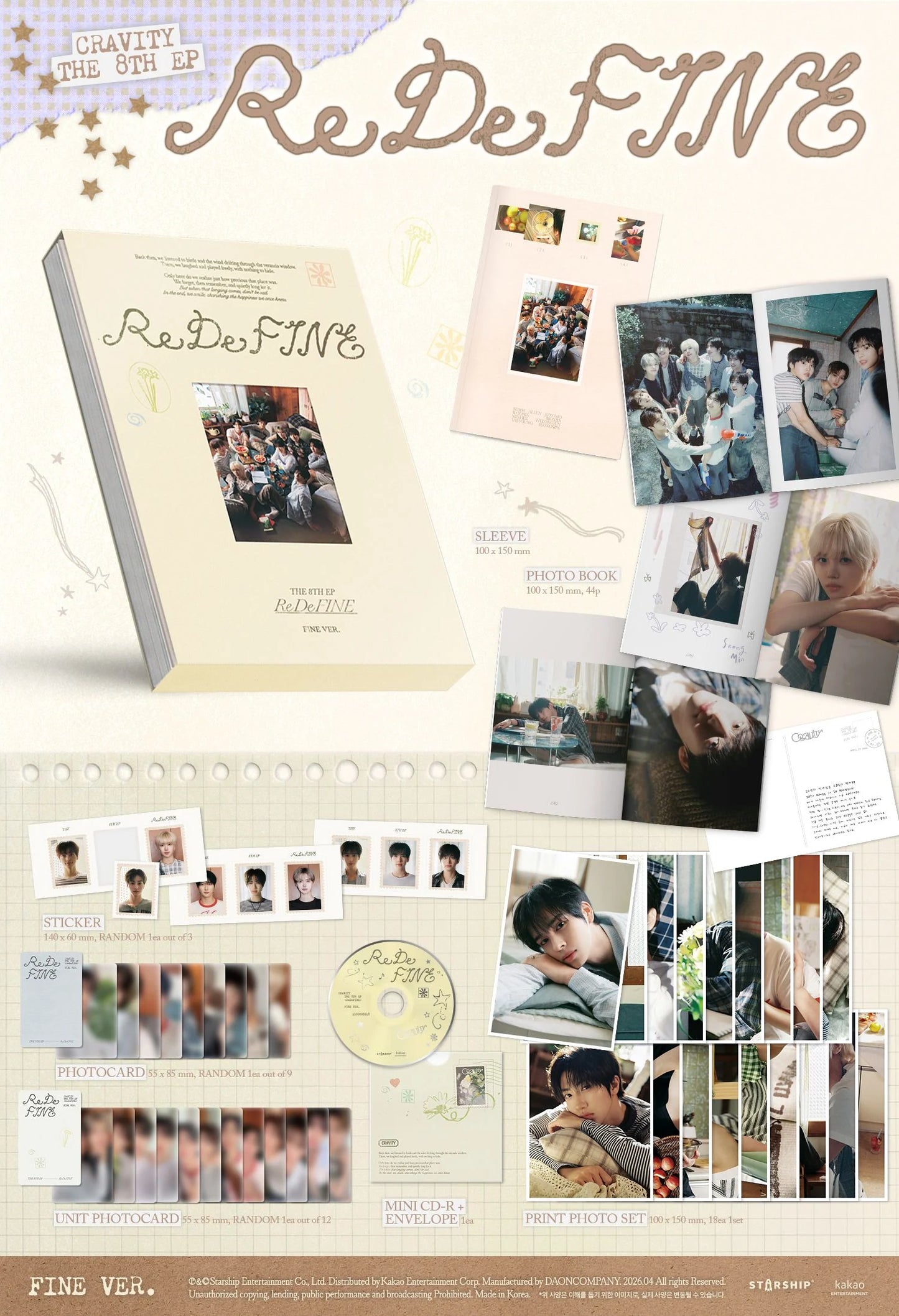 CRAVITY - 8th Mini Album - ReDeFINE - FINE Vers. (Seoul Saver)