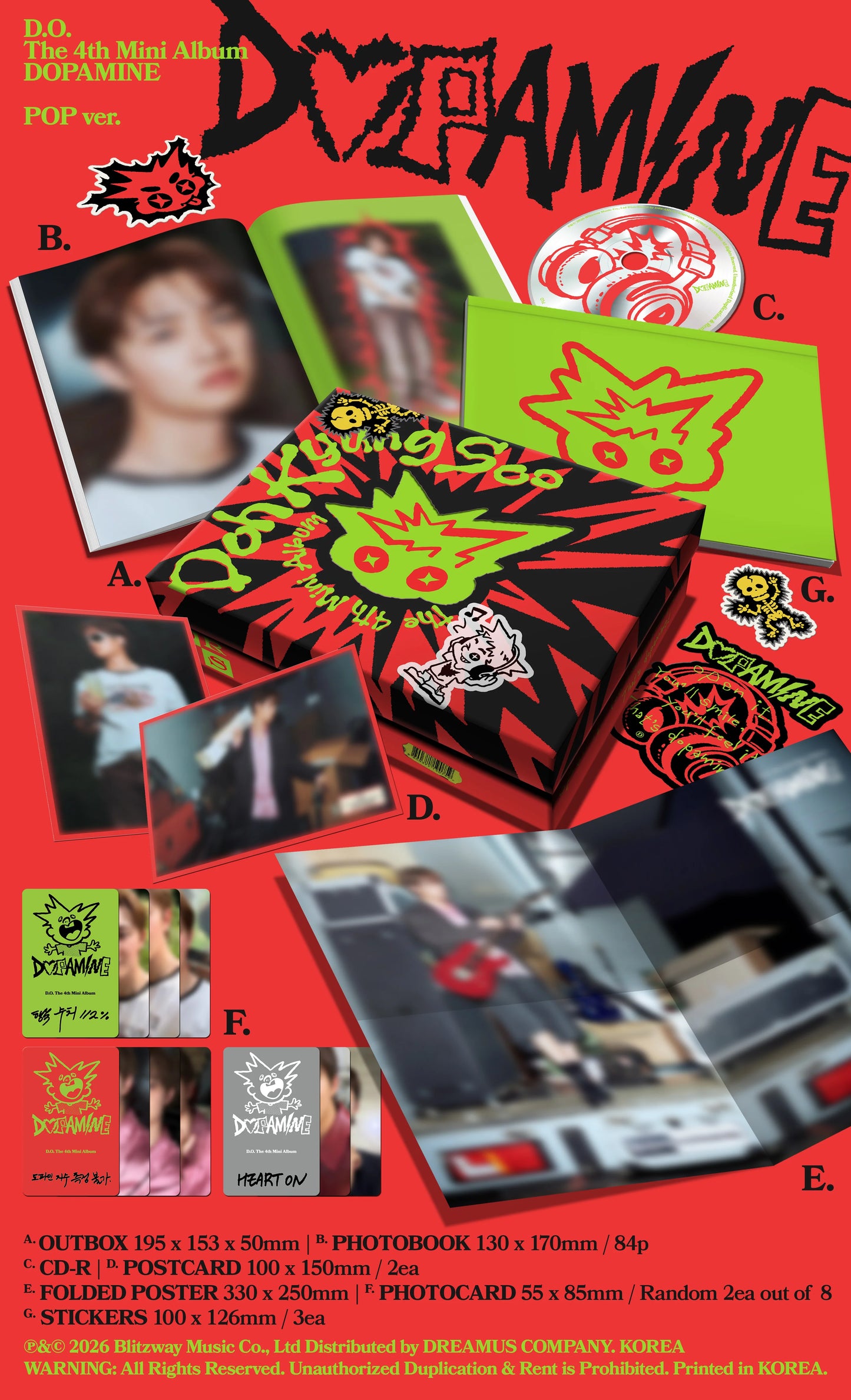 Pre-Order - EXO - D.O. - 4th Mini Album - DOPAMINE - POP Vers.