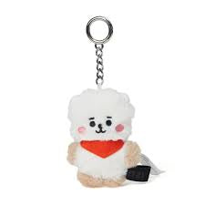 Baby RJ (JIN-BTS) - BT21 Keychain - Flat Faux Fur Plush