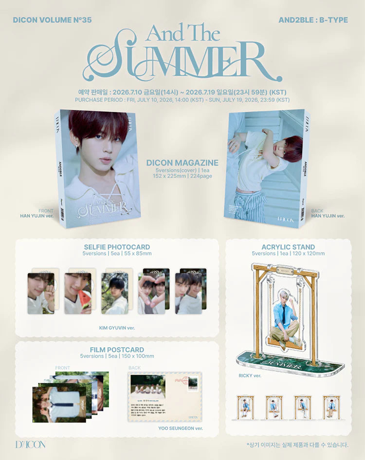 Pre-Order - DICON VOLUME N°35 - AND2BLE AND THE SUMMER - Cover: AND2BLE - RICKY