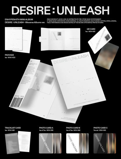 ENHYPEN - 6th Mini Album - DESIRE : UNLEASH - Weverse Albums Ver.