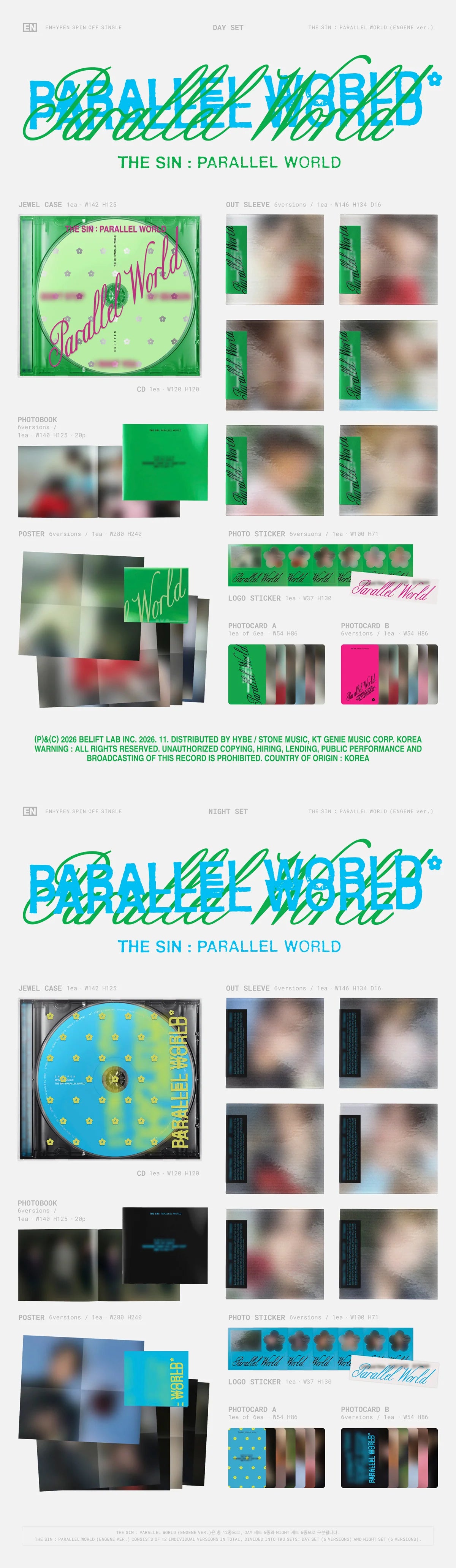 Pre-Order - ENHYPEN - THE SIN : PARALLEL WORLD - ENGENE Vers.
