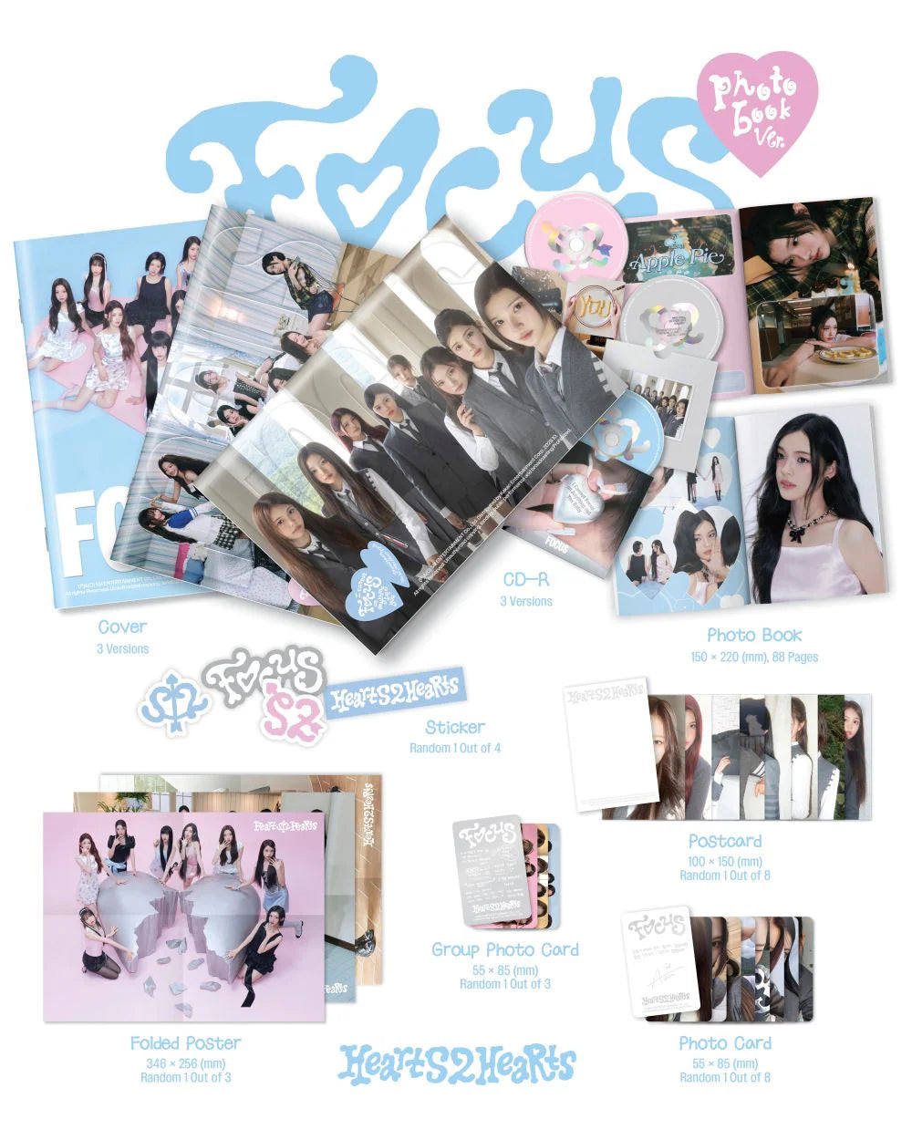Hearts2Hearts - 1st Mini Album - FOCUS - Photobook Vers.