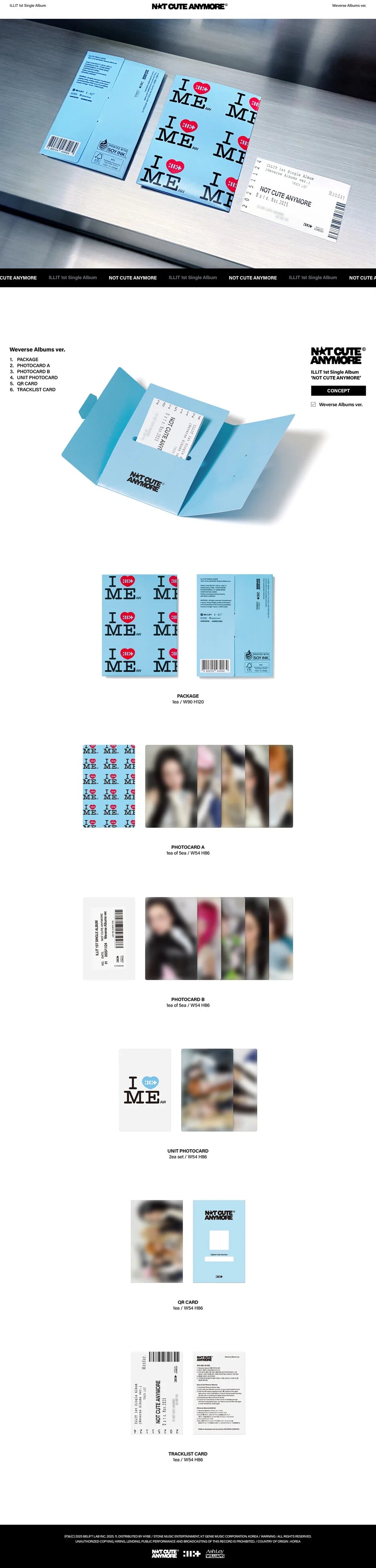 ILLIT - 1st Single Album - NOT CUTE ANYMORE - Weverse Albums Ver.