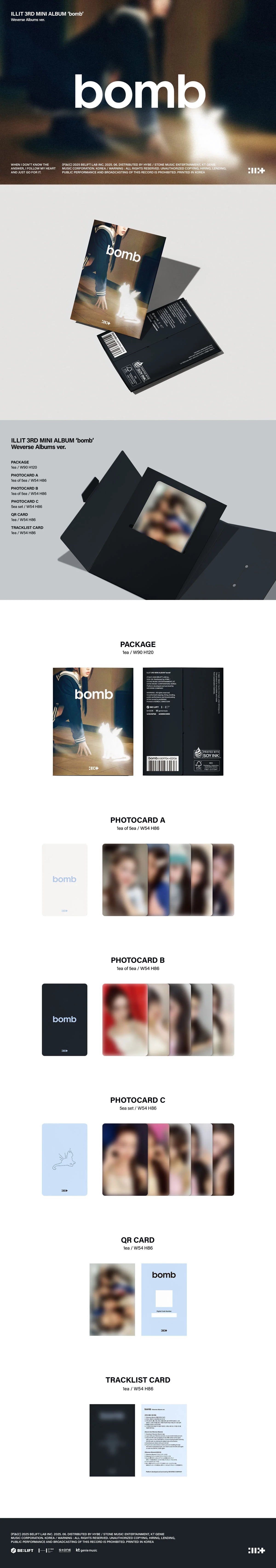 ILLIT - 3rd Mini Album - bomb - Weverse Albums Ver.