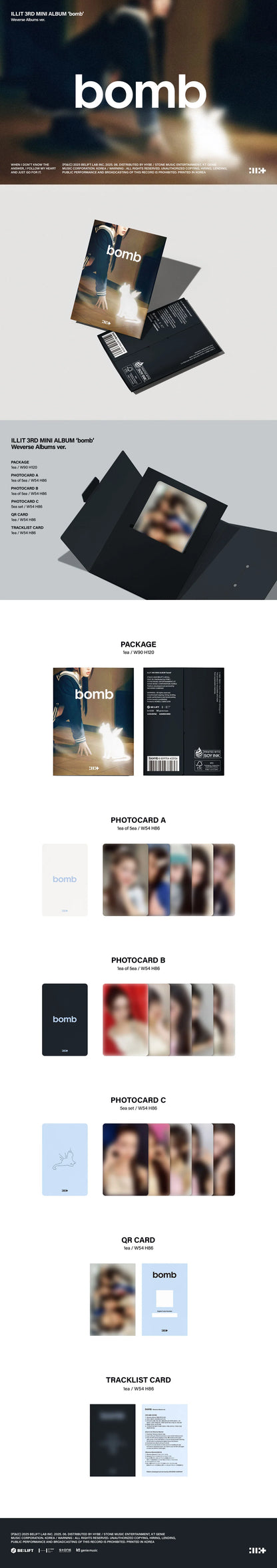 ILLIT - 3rd Mini Album - bomb - Weverse Albums Ver.