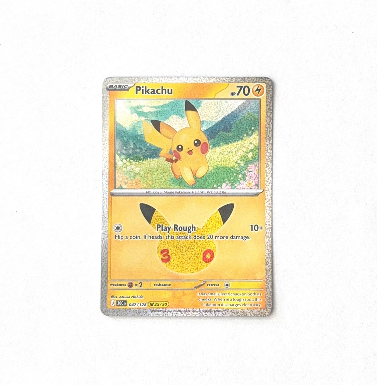 Pokemon TCG - Pikachu - 014/128 - 25/30 - 30th Celebration