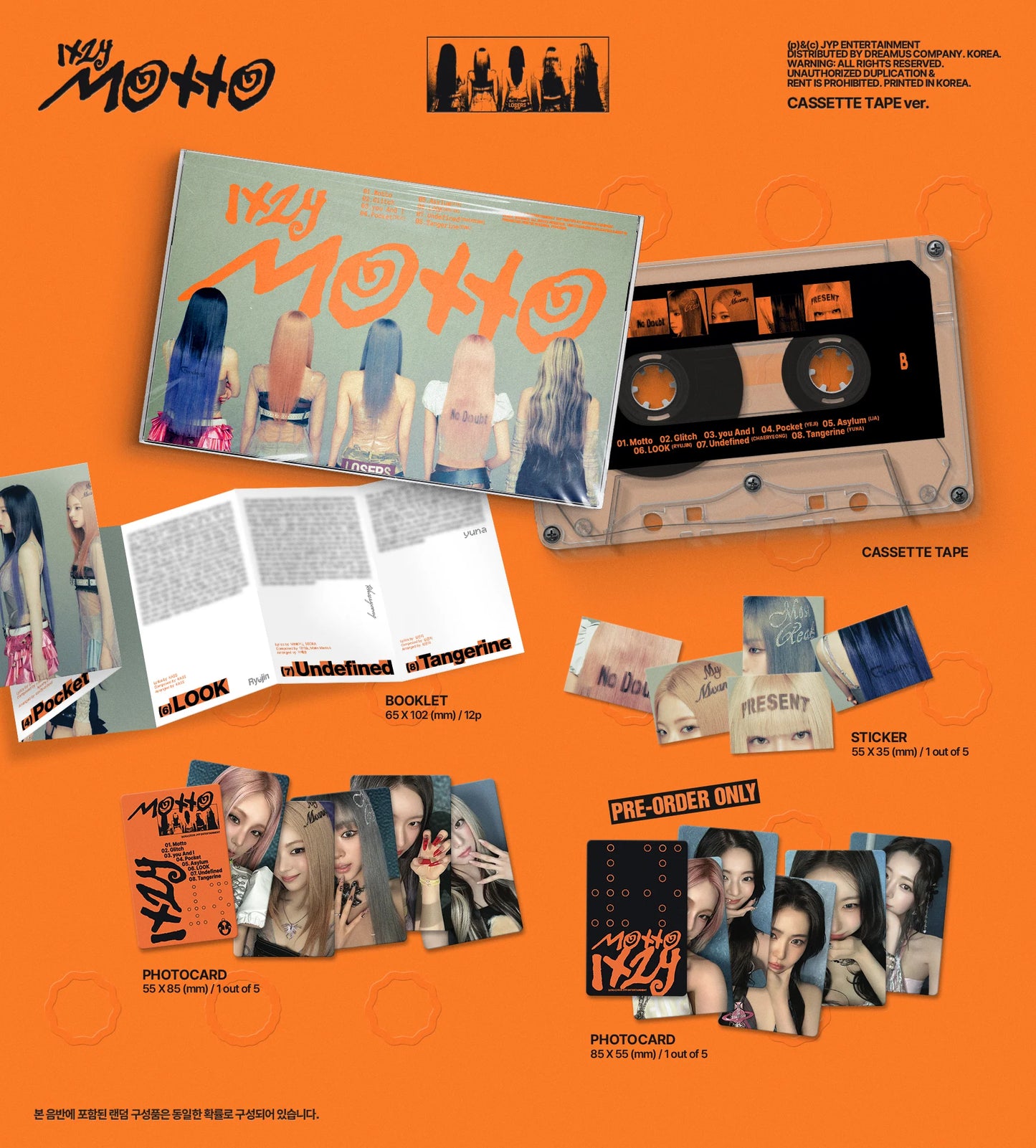 Pre-Order - ITZY - Motto - CASSETTE TAPE Vers.