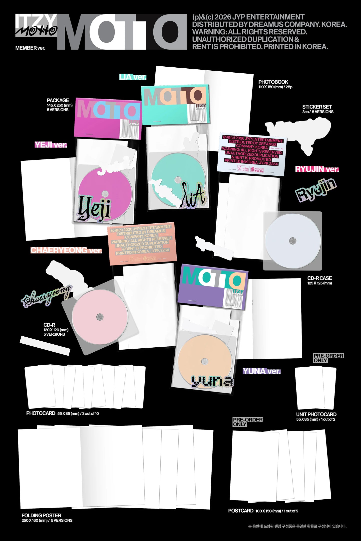 Pre-Order - ITZY - Motto - MEMBER Vers.