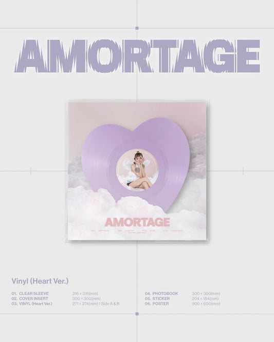 JISOO - Mini Album - AMORTAGE - Vinyl - Heart Ver. (Seoul Saver)