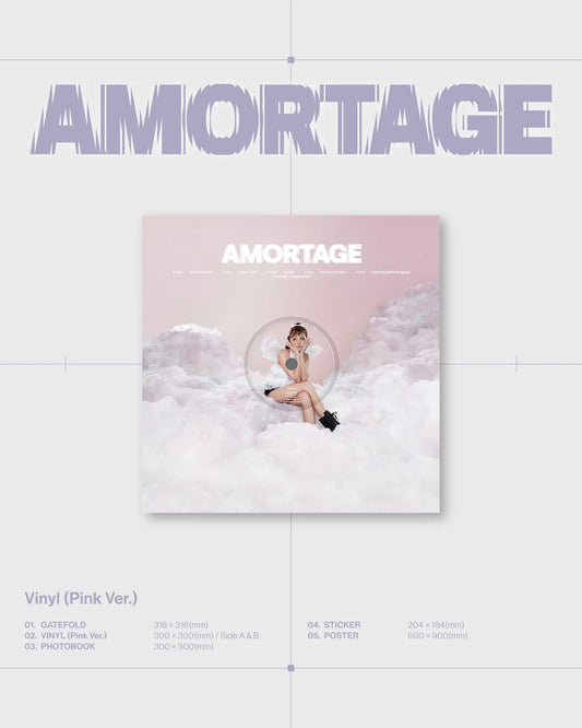 JISOO - Mini Album - AMORTAGE - Vinyl - Pink Ver. (Seoul Saver)