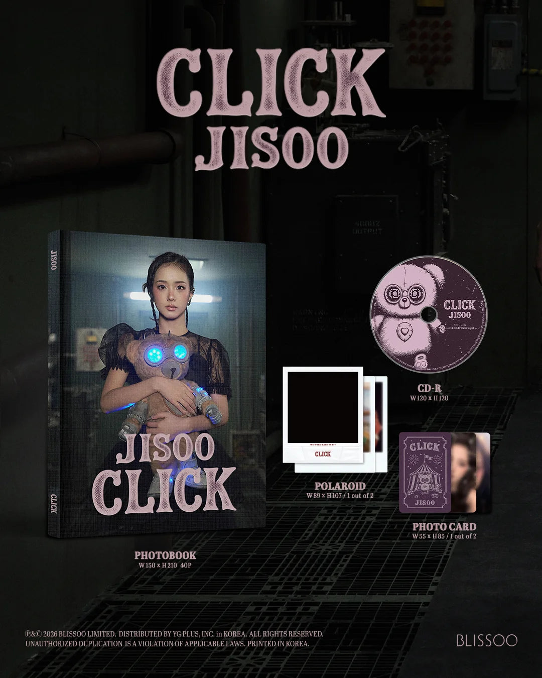 BLACKPINK - JISOO - Single Album - CLICK - PHOTOBOOK Vers. (Seoul Saver)