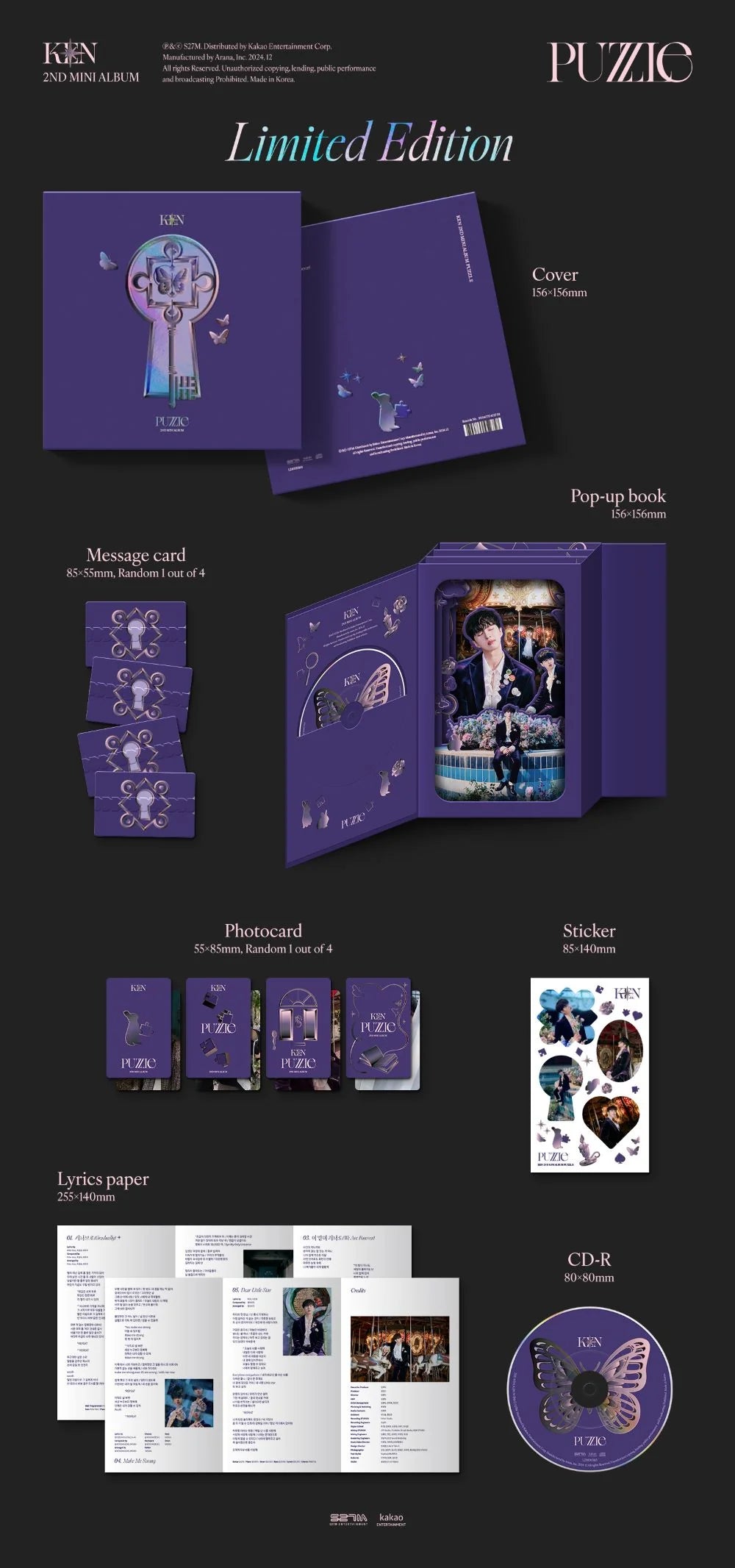 KEN - 2nd Mini Album - PUZZLE - Pop-up Book Ver. - Limited Edition (Seoul Saver)