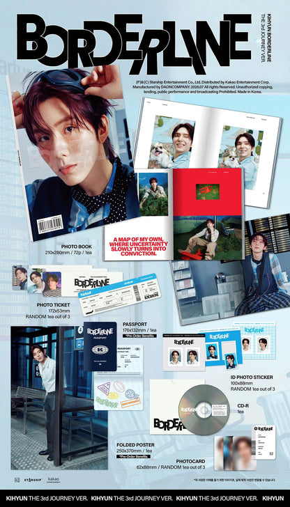 Pre-Order - MONSTA X - KIHYUN - EP - BORDERLINE - THE 3rd JOURNEY Vers.