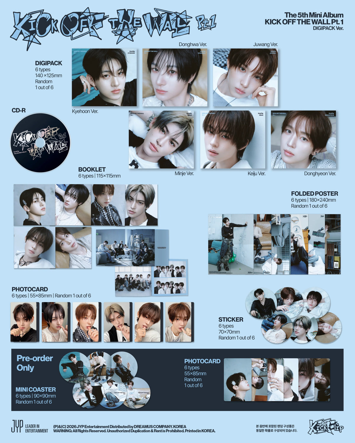 KickFlip - 5th Mini Album - KICK OFF THE WALL Pt.1 - Digipack Vers. (Seoul Saver)
