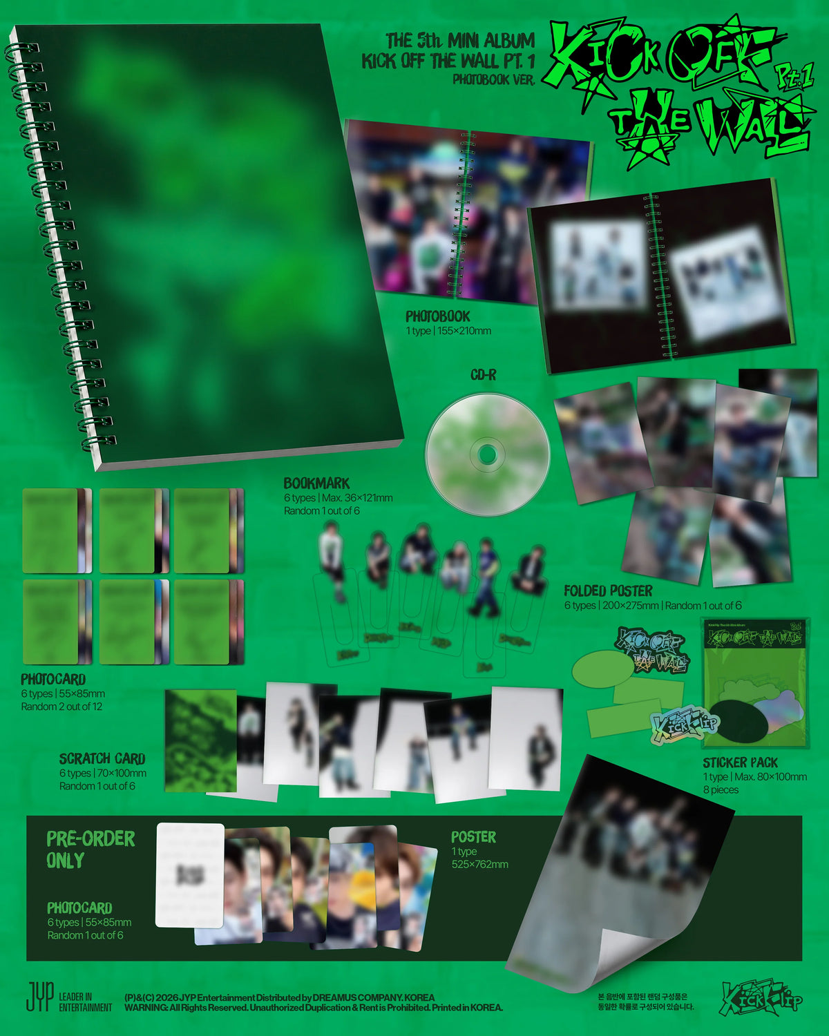 Pre-Order - KickFlip - 5th Mini Album - KICK OFF THE WALL Pt.1 - Photobook Vers.