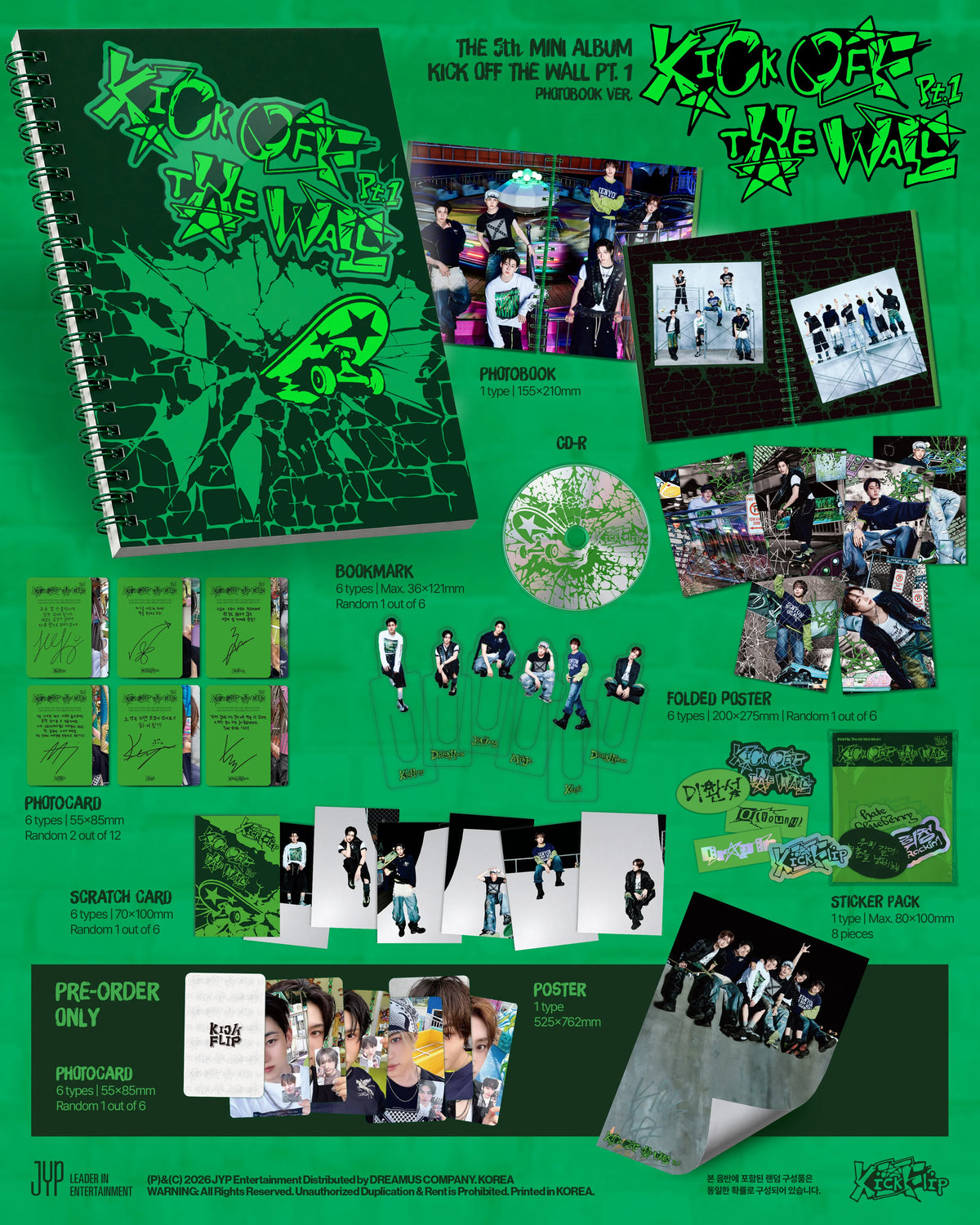 KickFlip - 5th Mini Album - KICK OFF THE WALL Pt.1 - Photobook Vers. (Seoul Saver)