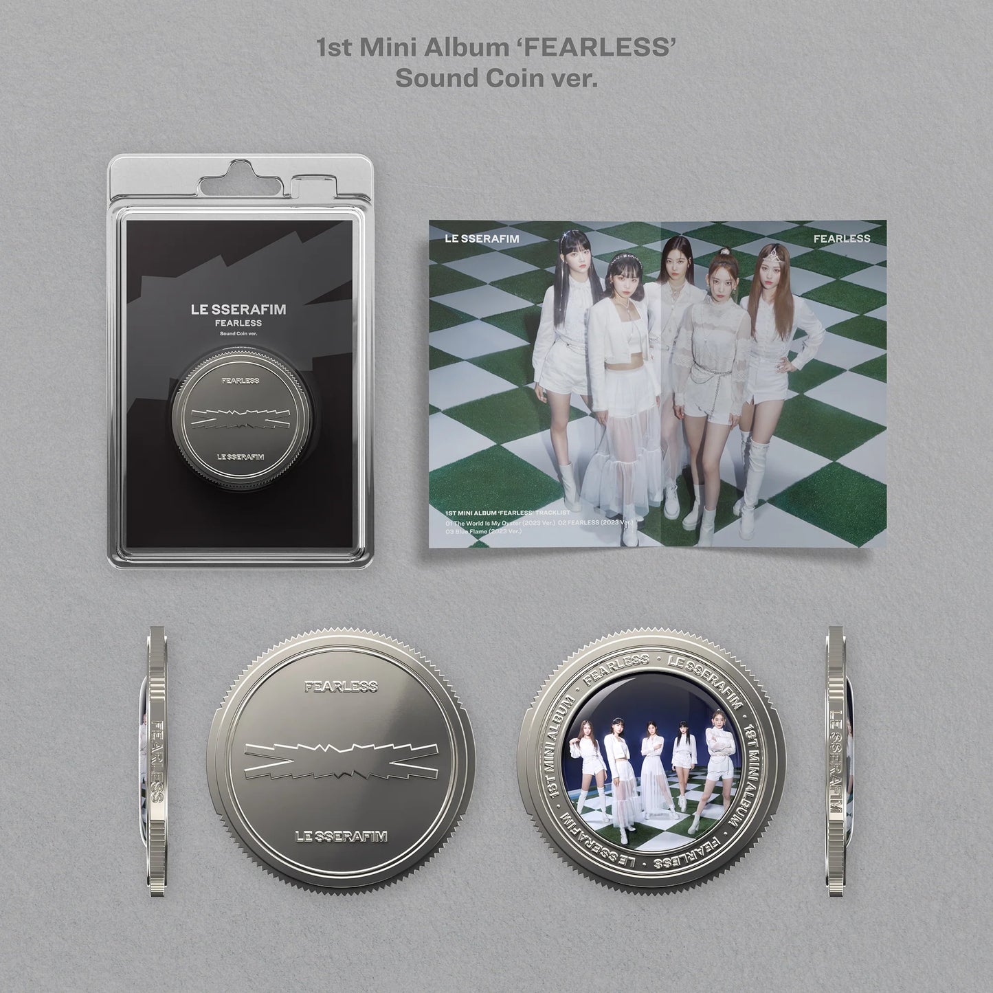 Pre-Order - LE SSERAFIM - 1st Mini Album - FEARLESS - Sound Coin Vers.