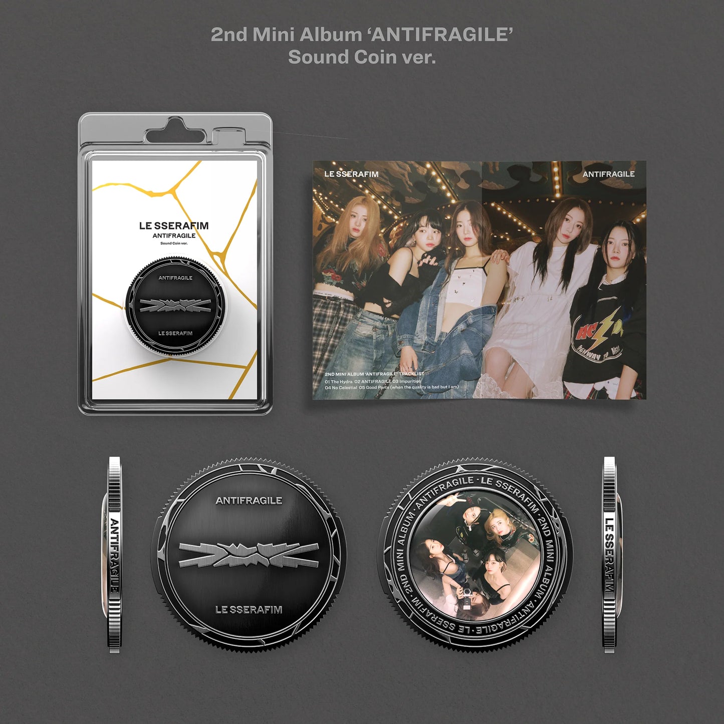 Pre-Order - LE SSERAFIM - 2nd Mini Album - ANTIFRAGILE - Sound Coin Vers.