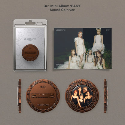 Pre-Order - LE SSERAFIM - 3rd Mini Album - EASY - Sound Coin Vers.