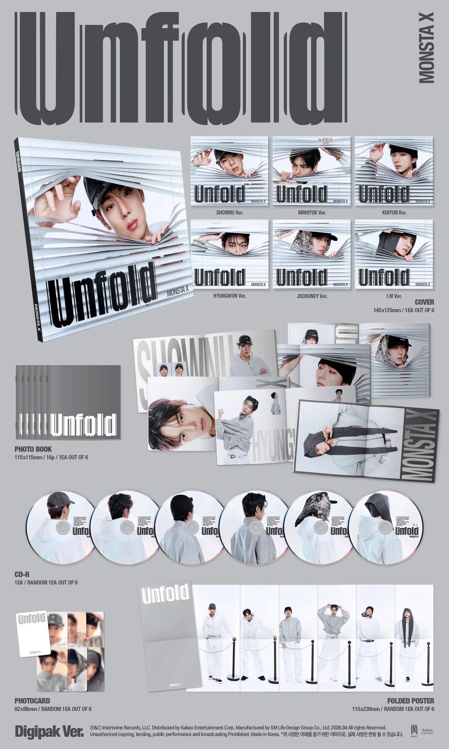 MONSTA X – US ALBUM - Unfold - Digipack Vers. Limited (Seoul Saver)