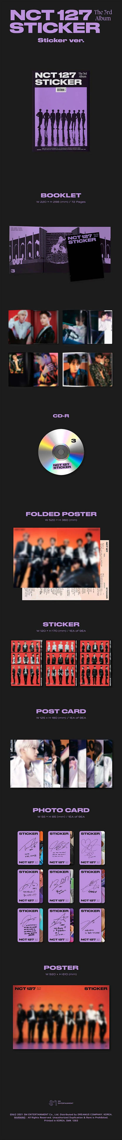 NCT 127 - STICKER - 3RD ALBUM - STICKER Ver. (Pre-Loved 9)