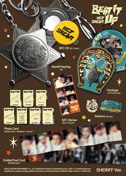 NCT DREAM - 6th Mini Album - Beat It Up - Sheriff Vers. Smart Album