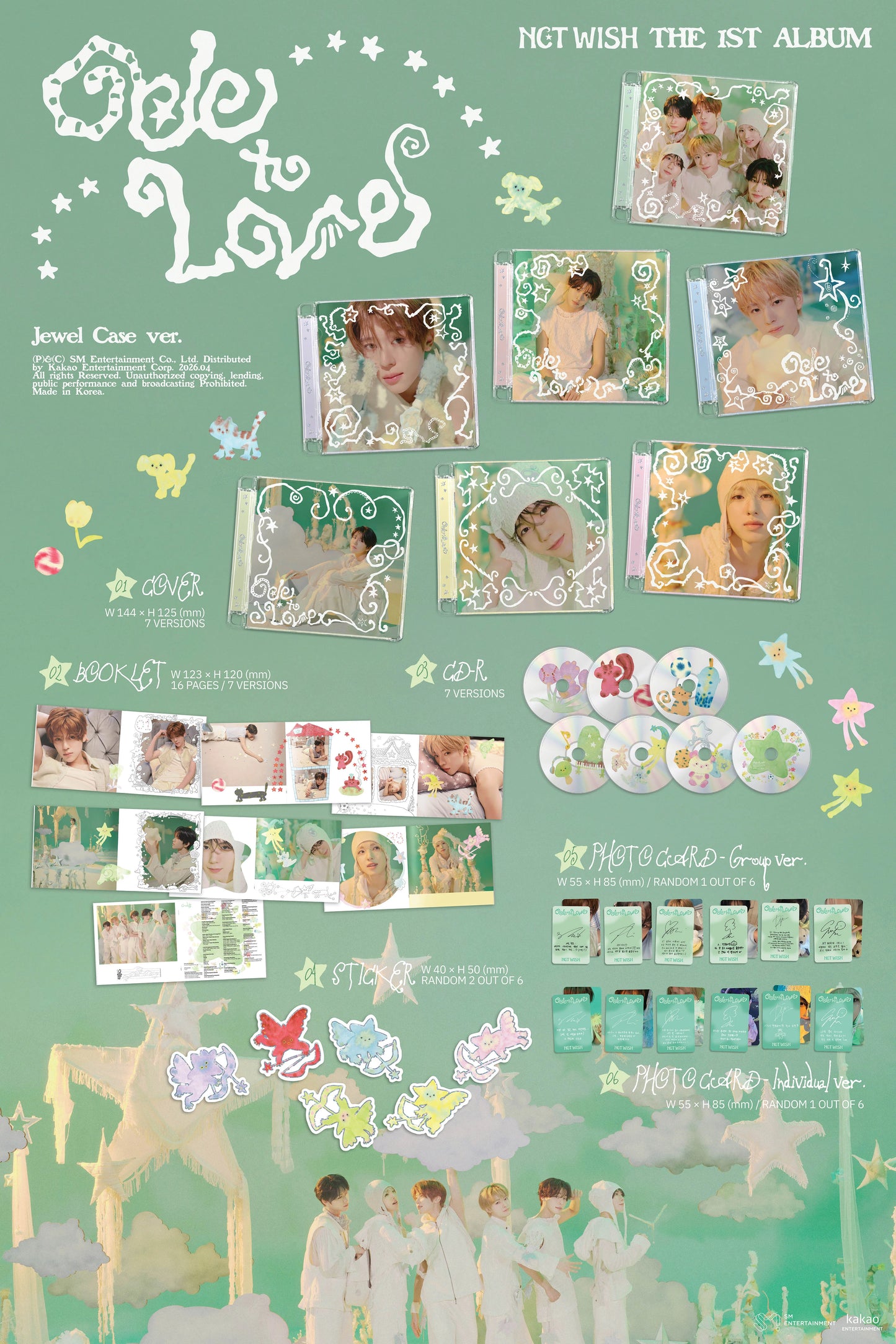 NCT WISH - 1st Album - Ode to Love - Jewel Case Vers. (Seoul Saver)