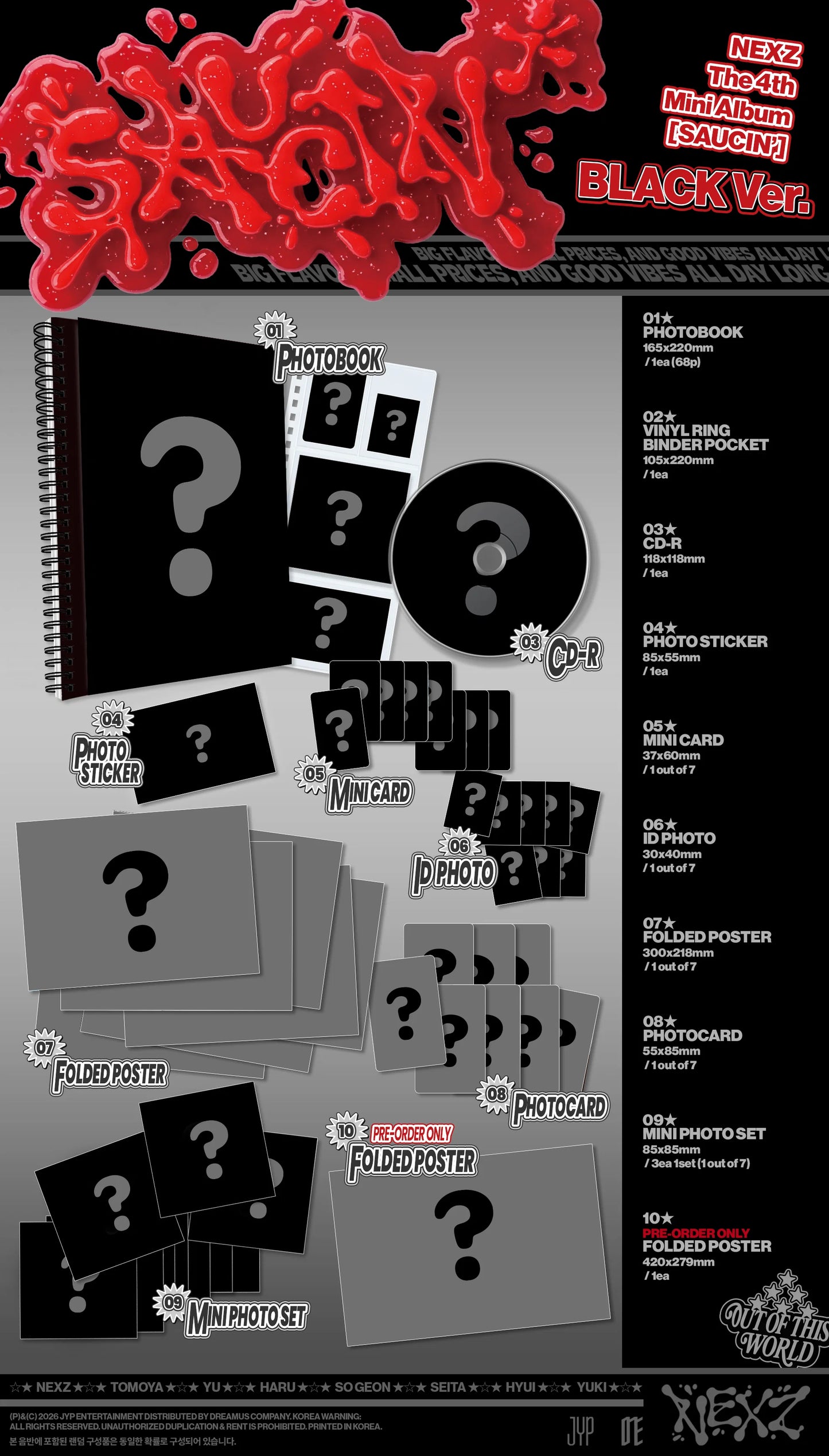 Pre-Order - NEXZ - 4th Mini Album - SAUCIN'
