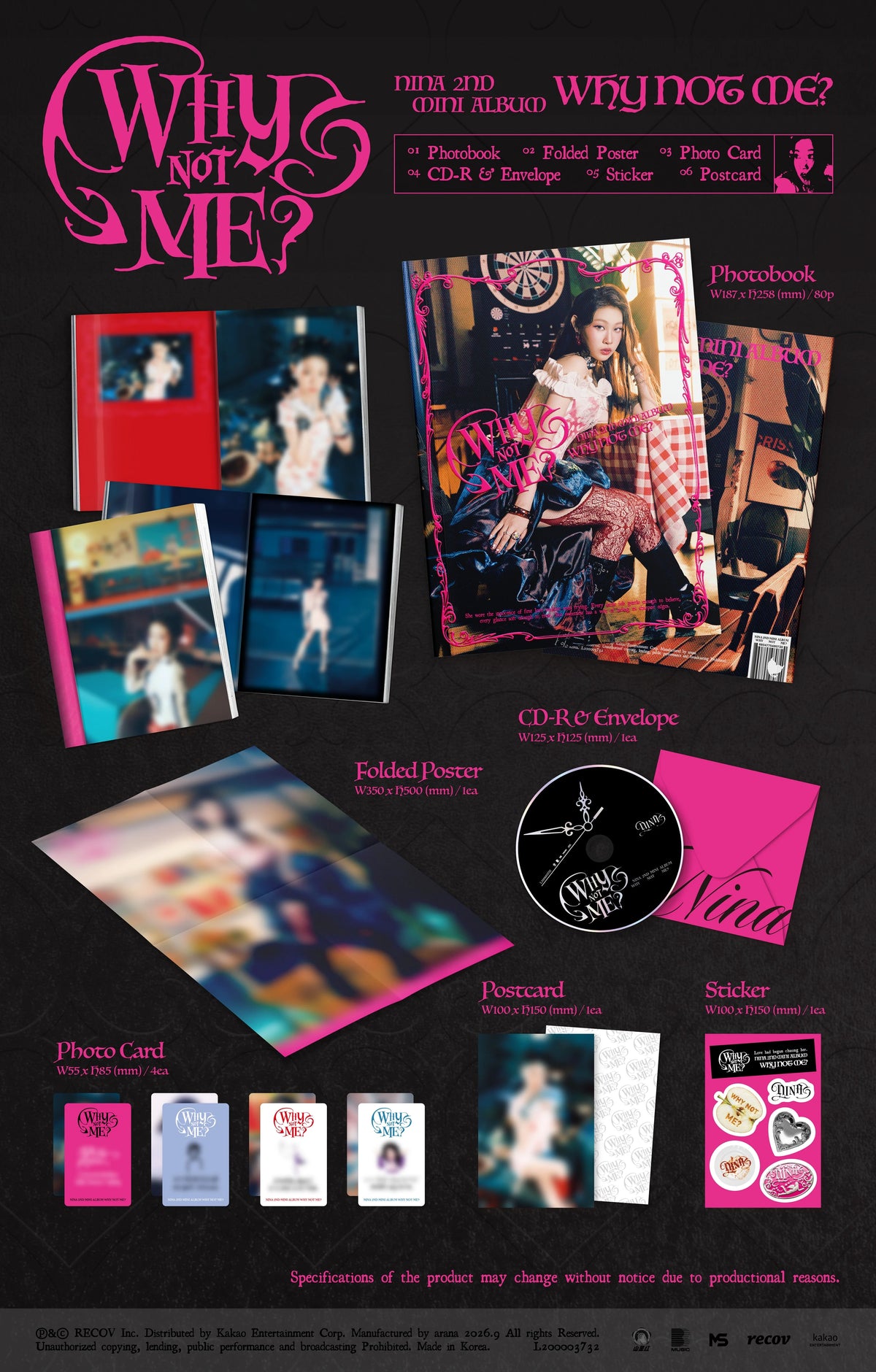 Pre-Order - NINA - 2nd Mini Album - WHY NOT ME?