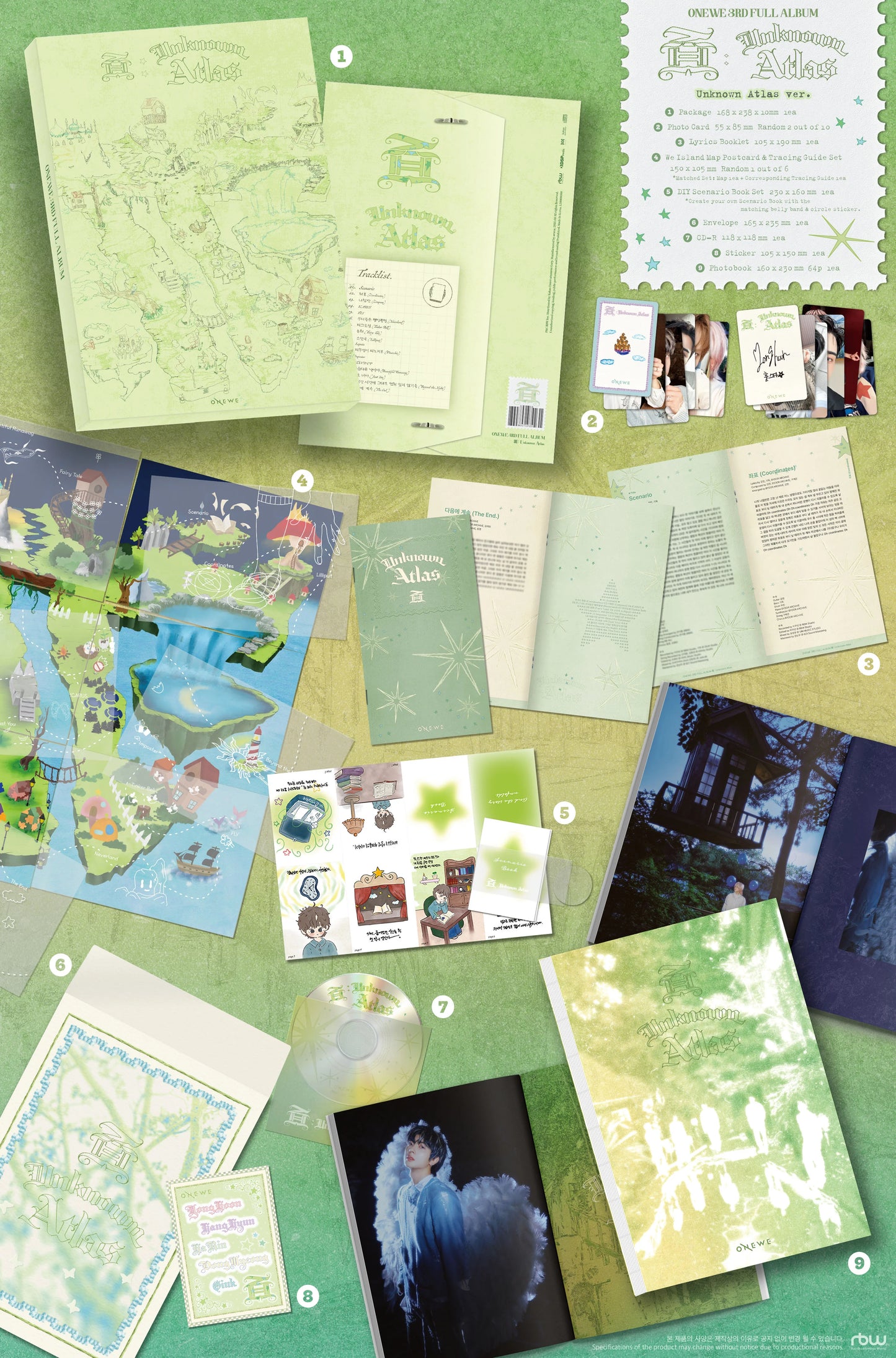 Pre-Order - ONEWE - 3rd Full Album - 面 : Unknown Atlas - Unknown Atlas Vers.