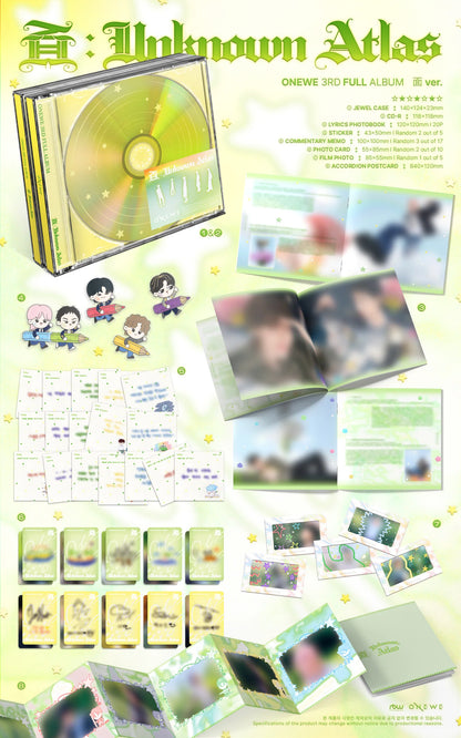 Pre-Order - ONEWE - 3rd Full Album - 面 : Unknown Atlas - 面 Vers.