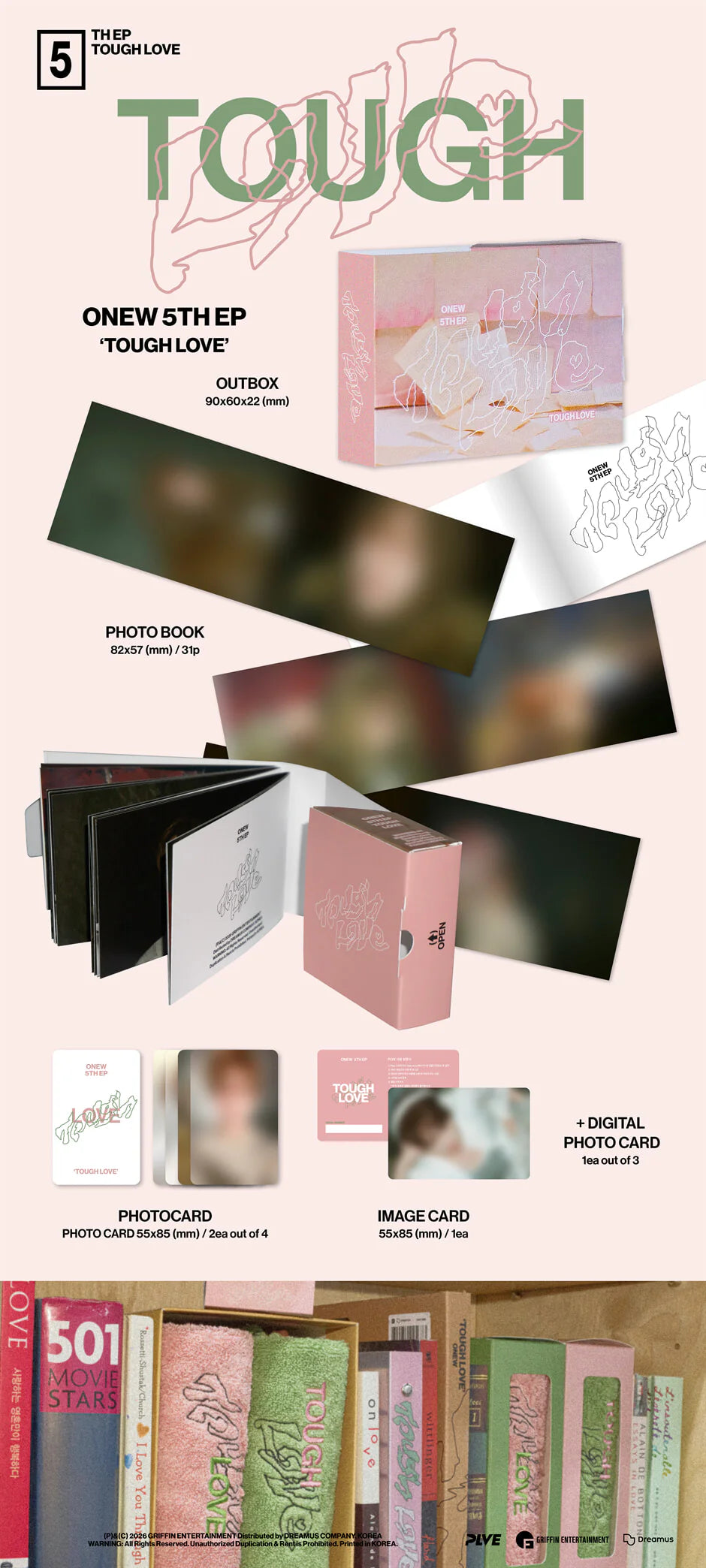 ONEW - 5th Mini Album - TOUGH LOVE - Pocket Book Vers. (Seoul Saver)
