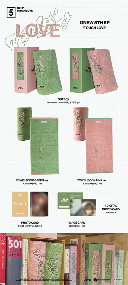 ONEW - 5th Mini Album - TOUGH LOVE - Towel Book Vers. (Seoul Saver)