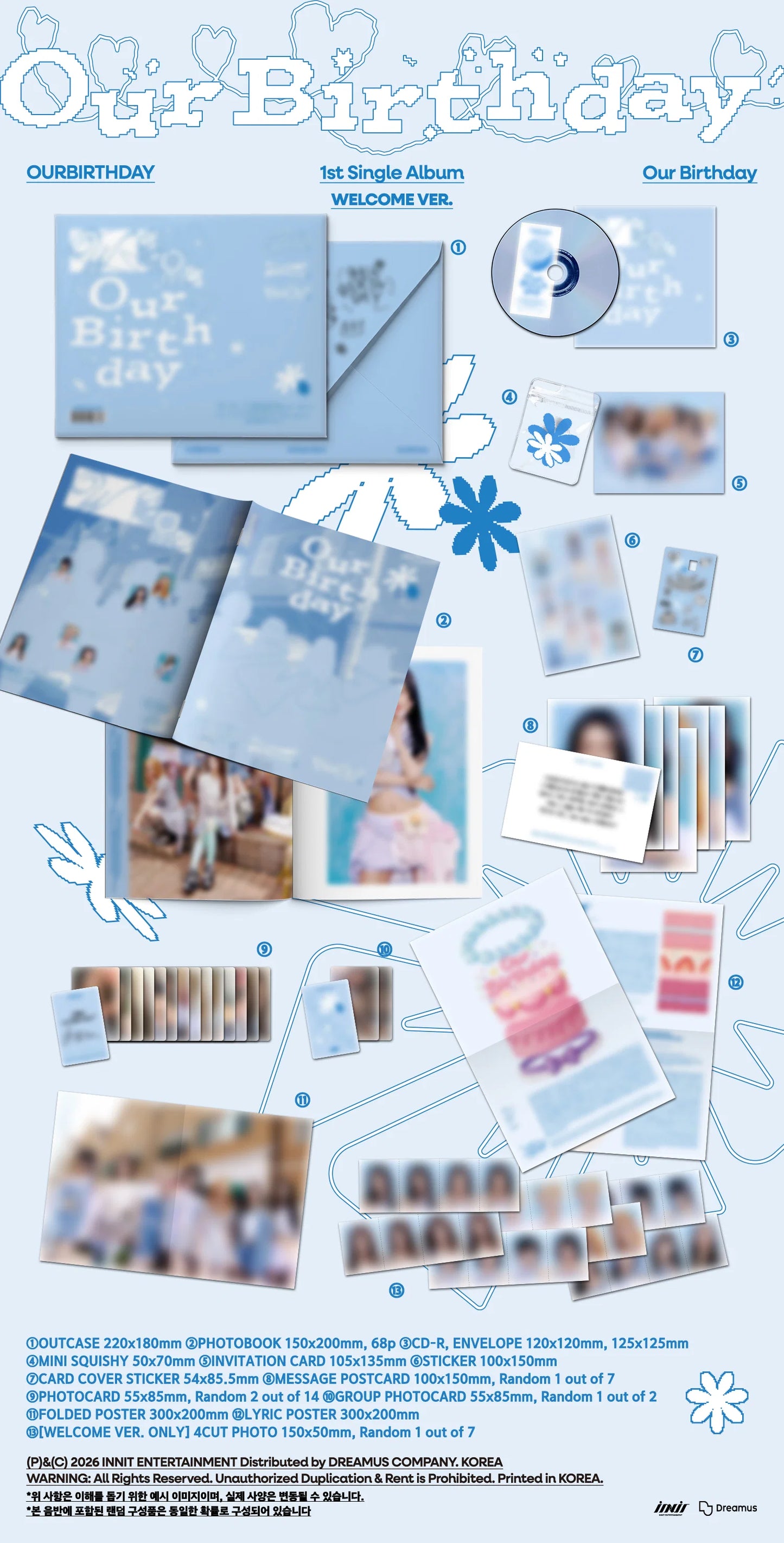 Pre-Order - OURBIRTHDAY - 1st Single Album - Our Birthday - PHOTOBOOK Vers.