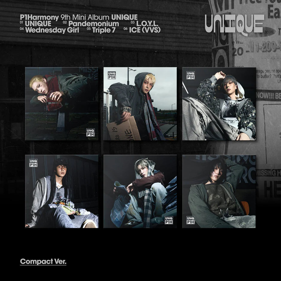 P1Harmony – 9th Mini Album - UNIQUE - Compact Vers. (Seoul Saver)