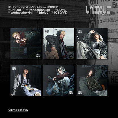 P1Harmony – 9th Mini Album - UNIQUE - Compact Vers. (Seoul Saver)