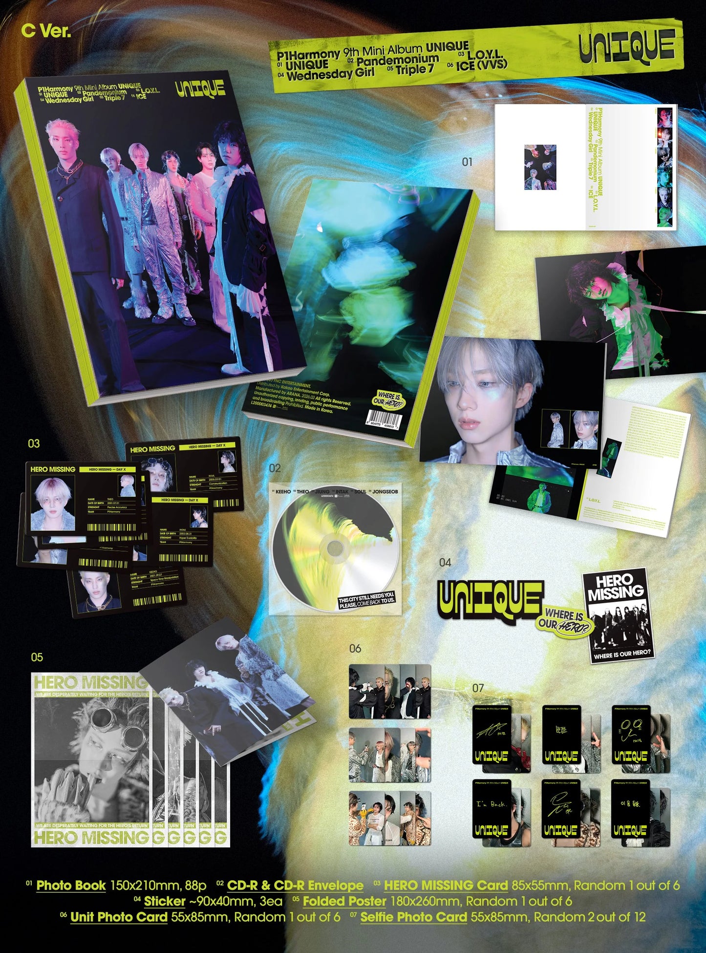 P1Harmony – 9th Mini Album - UNIQUE - Photobook Vers. (Seoul Saver)