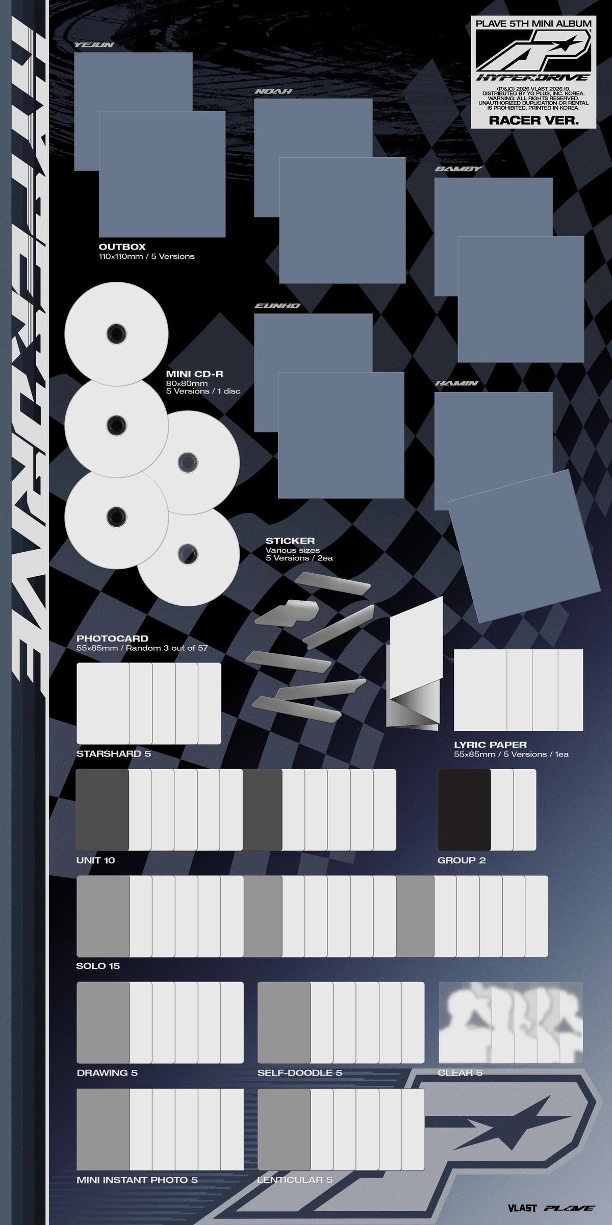 Pre-Order - PLAVE - 5th Mini Album - HYPERDRIVE - Racer Vers.