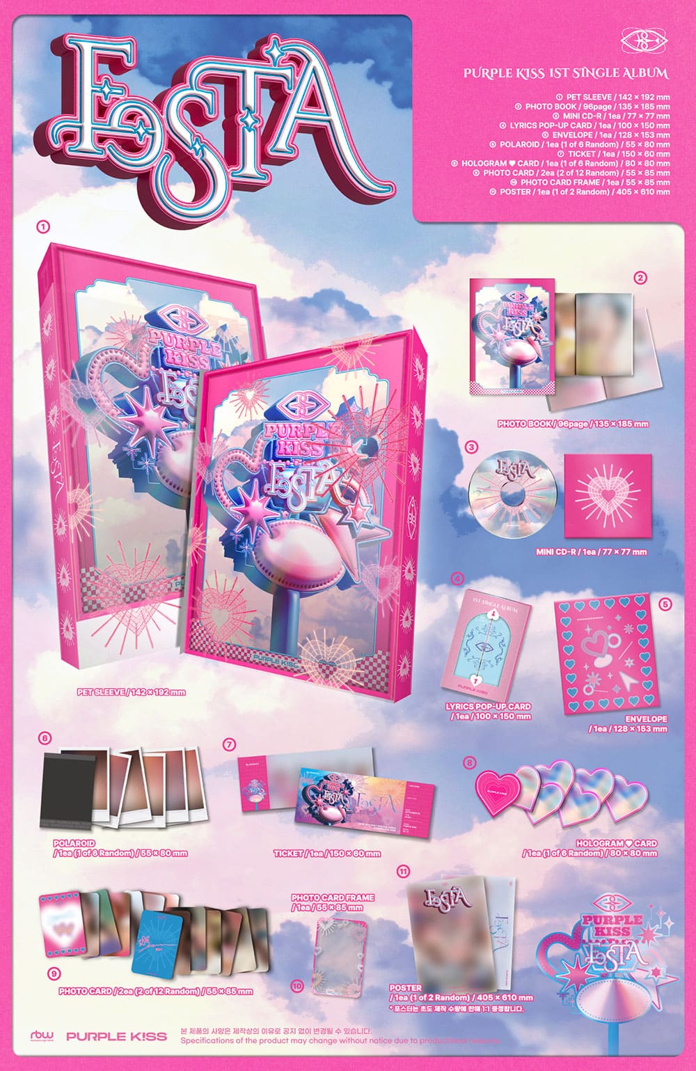PURPLE KISS - 1ST SINGLE ALBUM - FESTA - Main Vers. (Pre-Loved 6)
