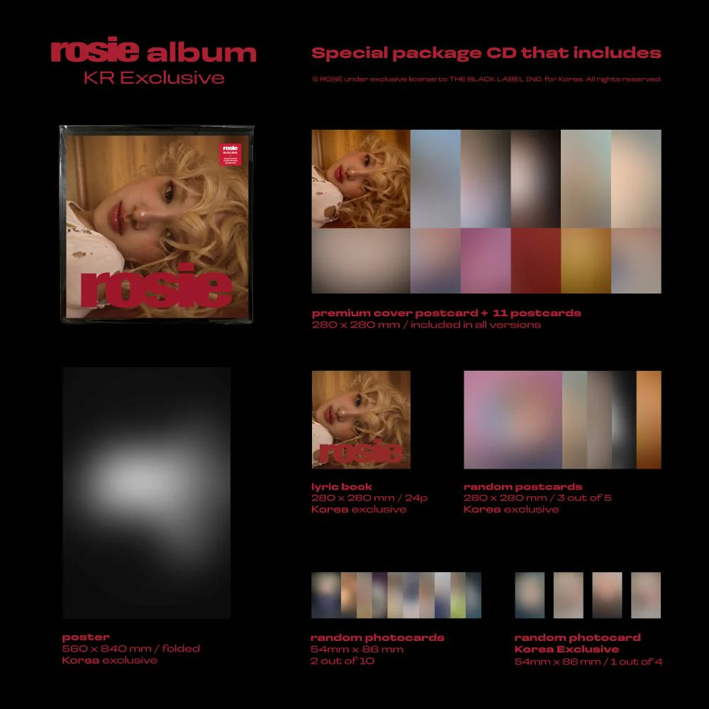 ROSÉ - 1st Studio Album - rosie - KR Exclusive (Seoul Saver)