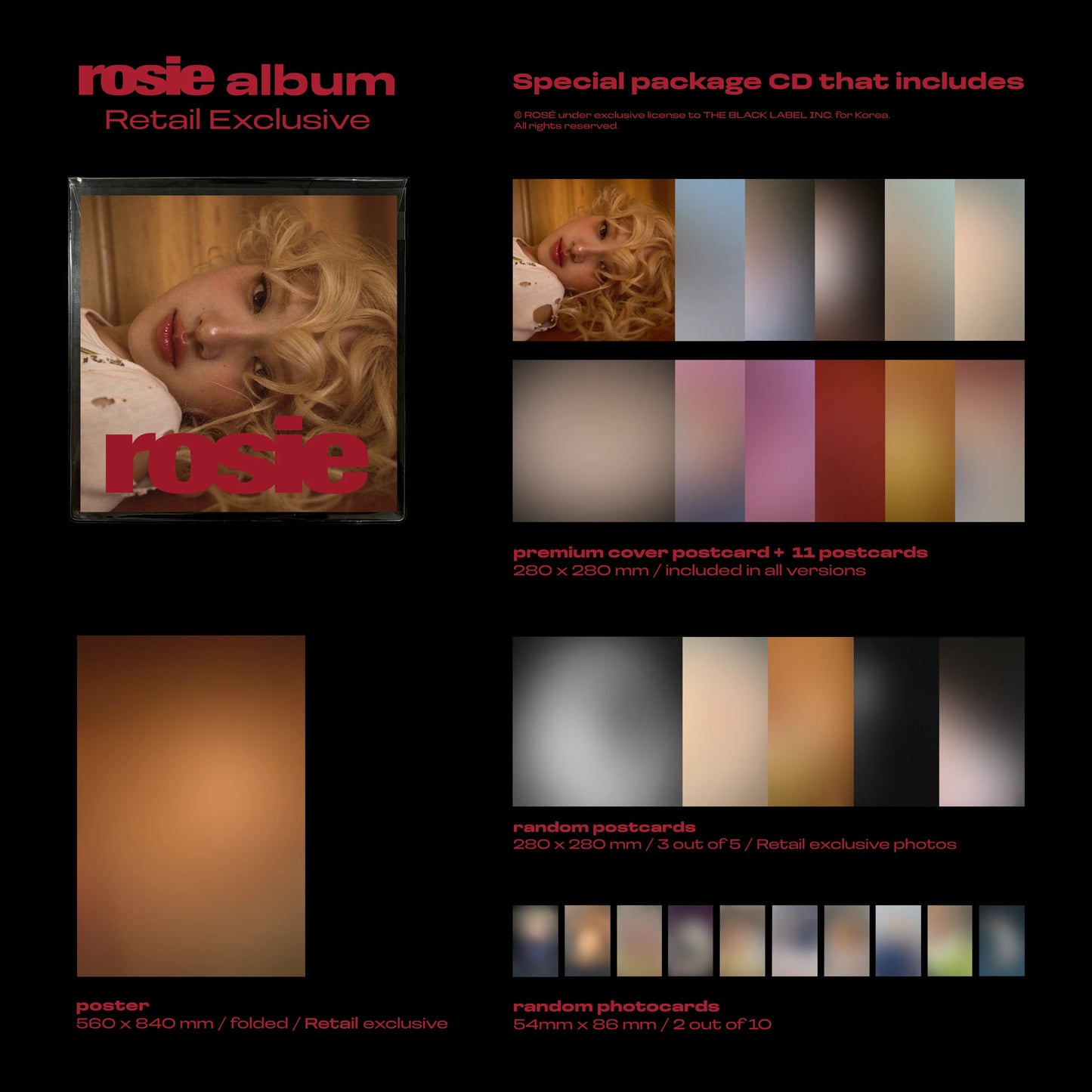 ROSÉ - 1st Studio Album - rosie - Retail Exclusive (Seoul Saver)
