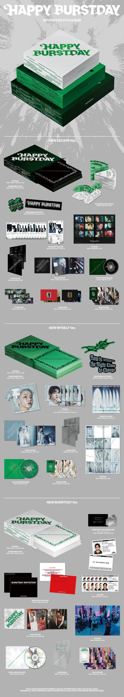 SEVENTEEN - 5th Album - HAPPY BURSTDAY - Standard Ver.