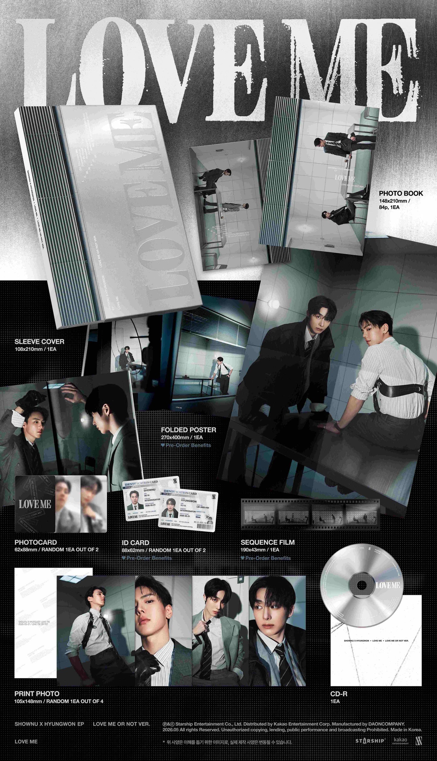 MONSTA X - SHOWNU X HYUNGWON - EP - LOVE ME - LOVE ME OR NOT Vers.
