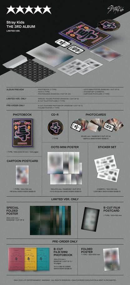 Stray Kids - 3rd Full Album - ★★★★★ (5-STAR) - Limited Version