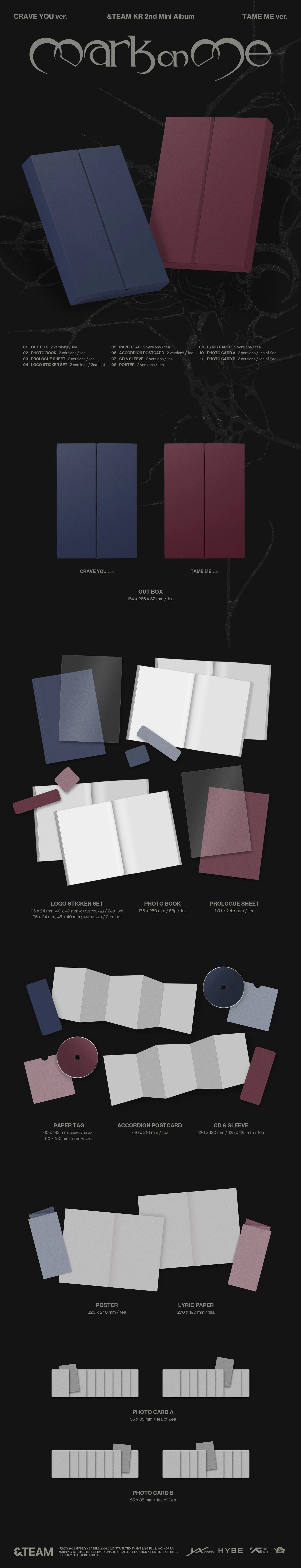 Pre-Order - &TEAM - KR 2nd Mini Album - Mark on Me