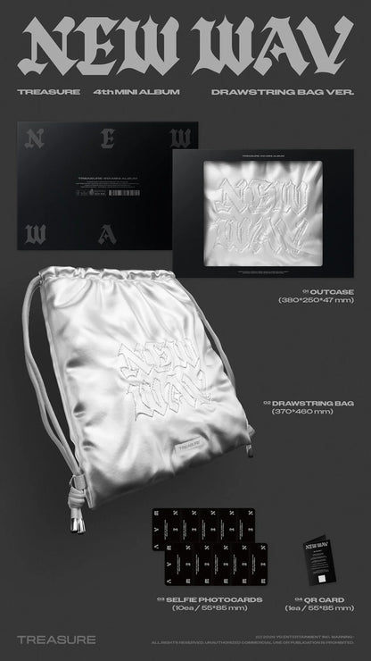 TREASURE - 4th Mini Album - NEW WAV - DRAWSTRING BAG Vers. (Limited Edition)