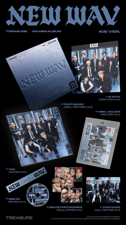 TREASURE - 4th Mini Album - NEW WAV - ICE Vers.