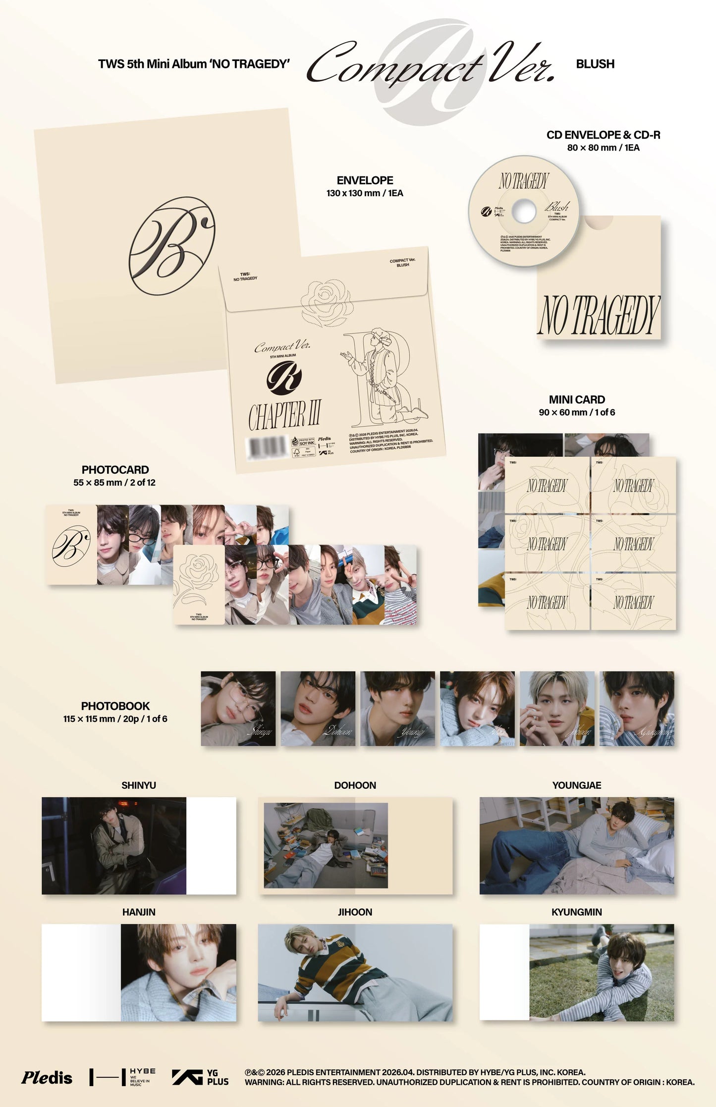TWS - 5th Mini Album - NO TRAGEDY - COMPACT Vers. (Seoul Saver)