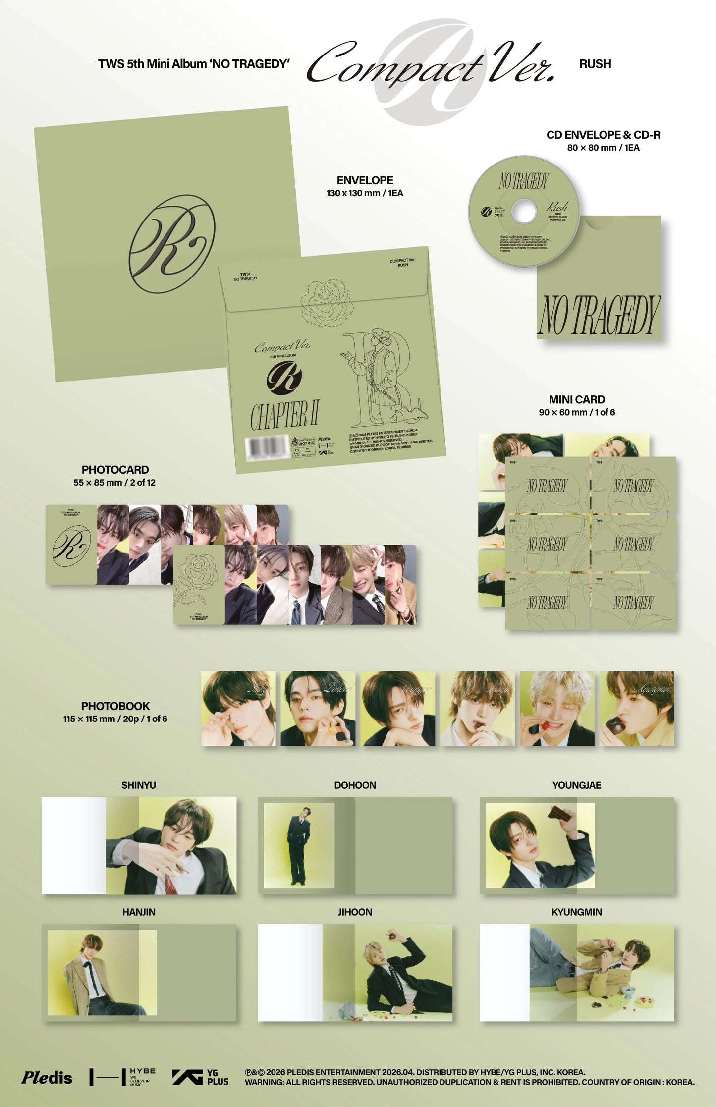 TWS - 5th Mini Album - NO TRAGEDY - COMPACT Vers. (Seoul Saver)